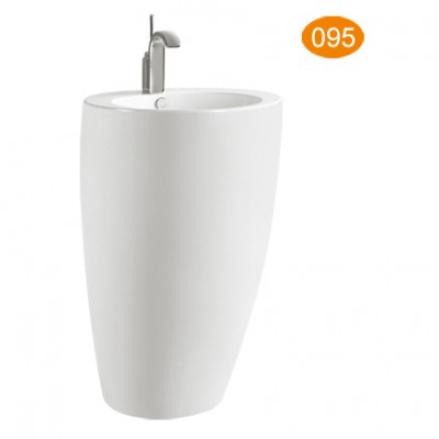 Round shape White Ceramic Bathroom wash basin