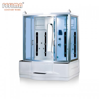 Luxury Acrylic Enclosed Shower Steam Rooms for Wet Steam Shower With Step